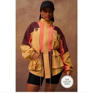 Colorblock Fabletics Golden Wheat Burgundy The Heights Cargo Jacket XS NWT